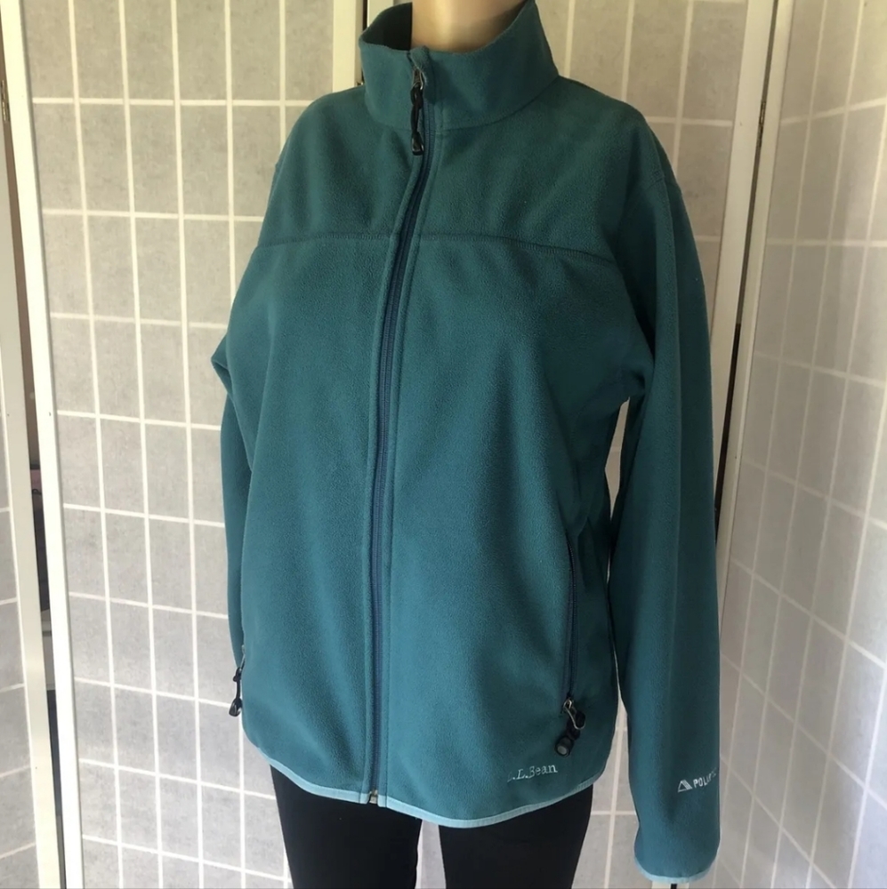 LL Bean Polartec Full-Zip up jacket.sweater Size SM reg